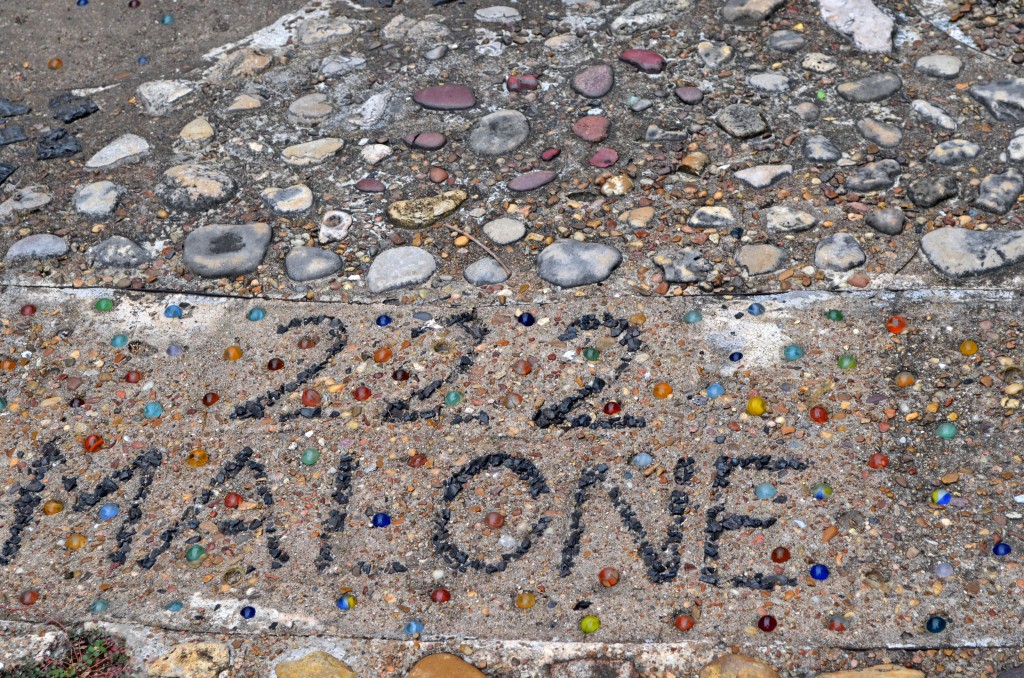 222-malone-street-marble marble decorations & house number at beer can house houston texas